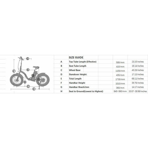 Ecotric Dolphin Long Distance Step Thru Folding Fat Tire Electric Bike w/ 500W