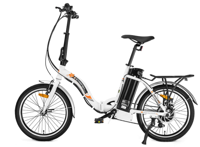 Ecotric Starfish Lightweight Folding & Easy To Carry Long Distance Step Thru Electric Bike For Shorter Commute, Leisure, and Trail Riders