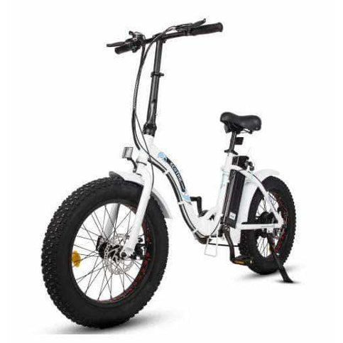 Ecotric Dolphin Long Distance Step Thru Portable Folding Fat Tire For Max Comfort Electric Bike  w/ 500W Brushless Motor for Long Lifespan - Leisure, Commuter, Trail Riders