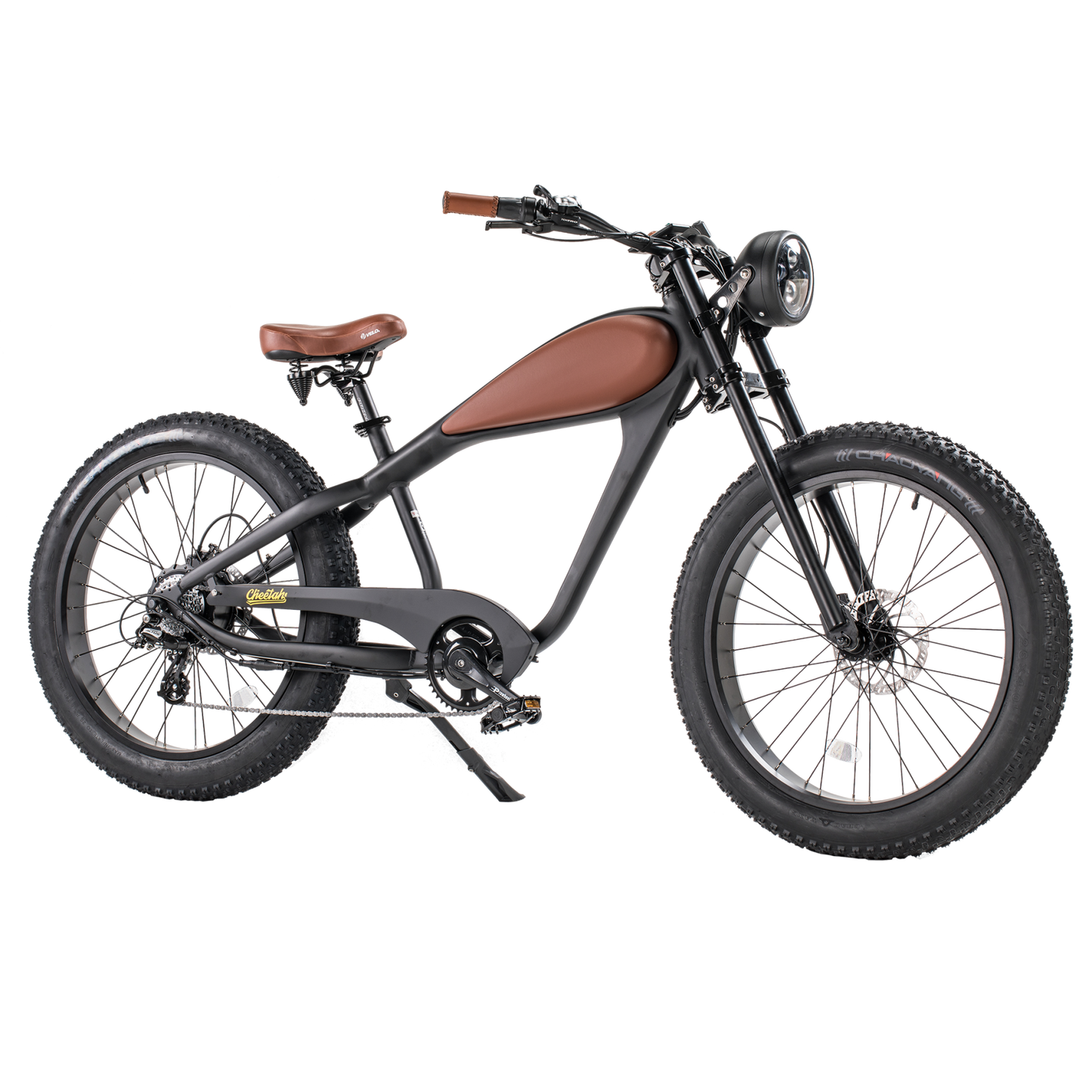 Revi  Bikes Cheetah Cafe Racer Elite 26 Inch Fat Tire Ebike 48V 750W Electric Bike