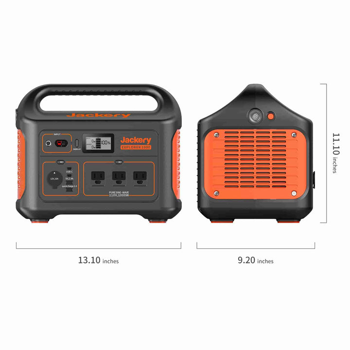 Jackery Explorer 1000 Portable Power Station - with 3 x 1000W AC Outlets, Solar Generator for Home Backup, Emergency, Outdoor Camping