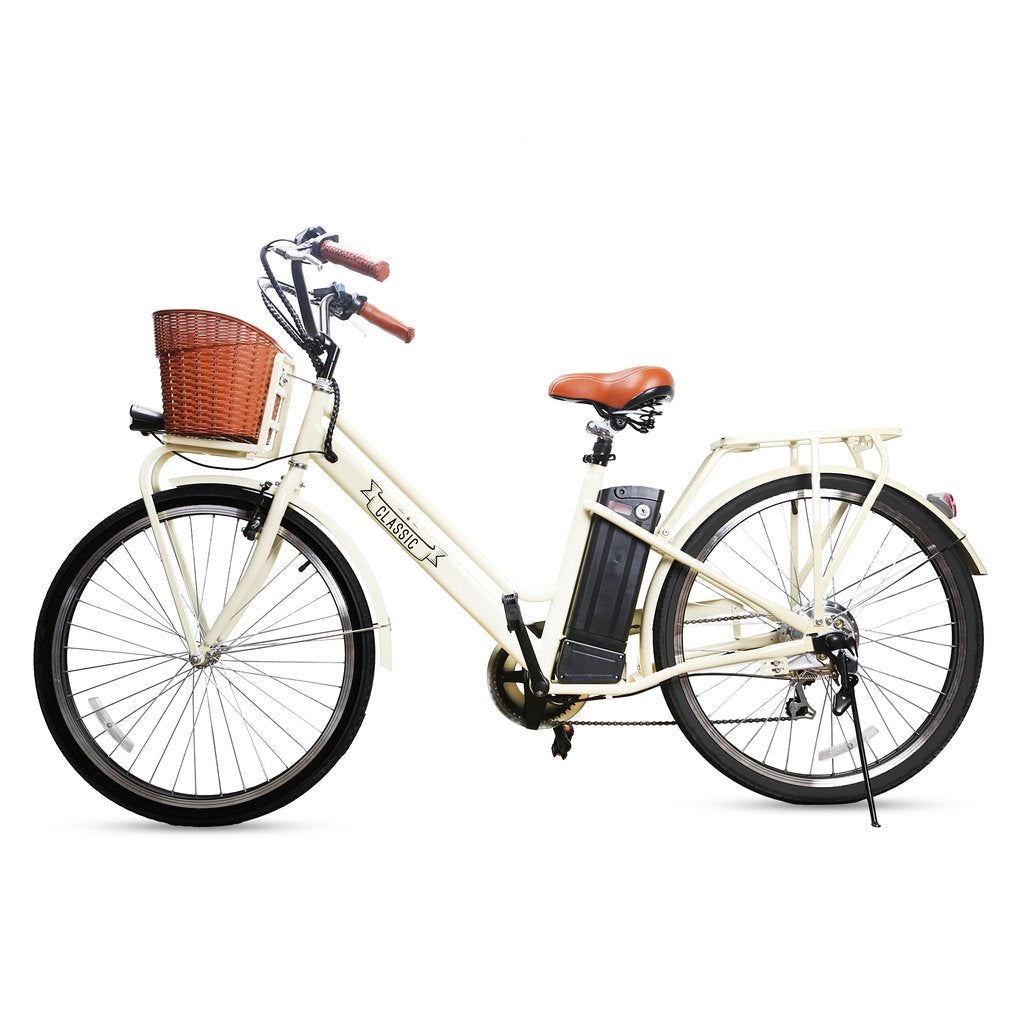 Nakto Classic City Step Thru Electric Bicycle 250W 26" White