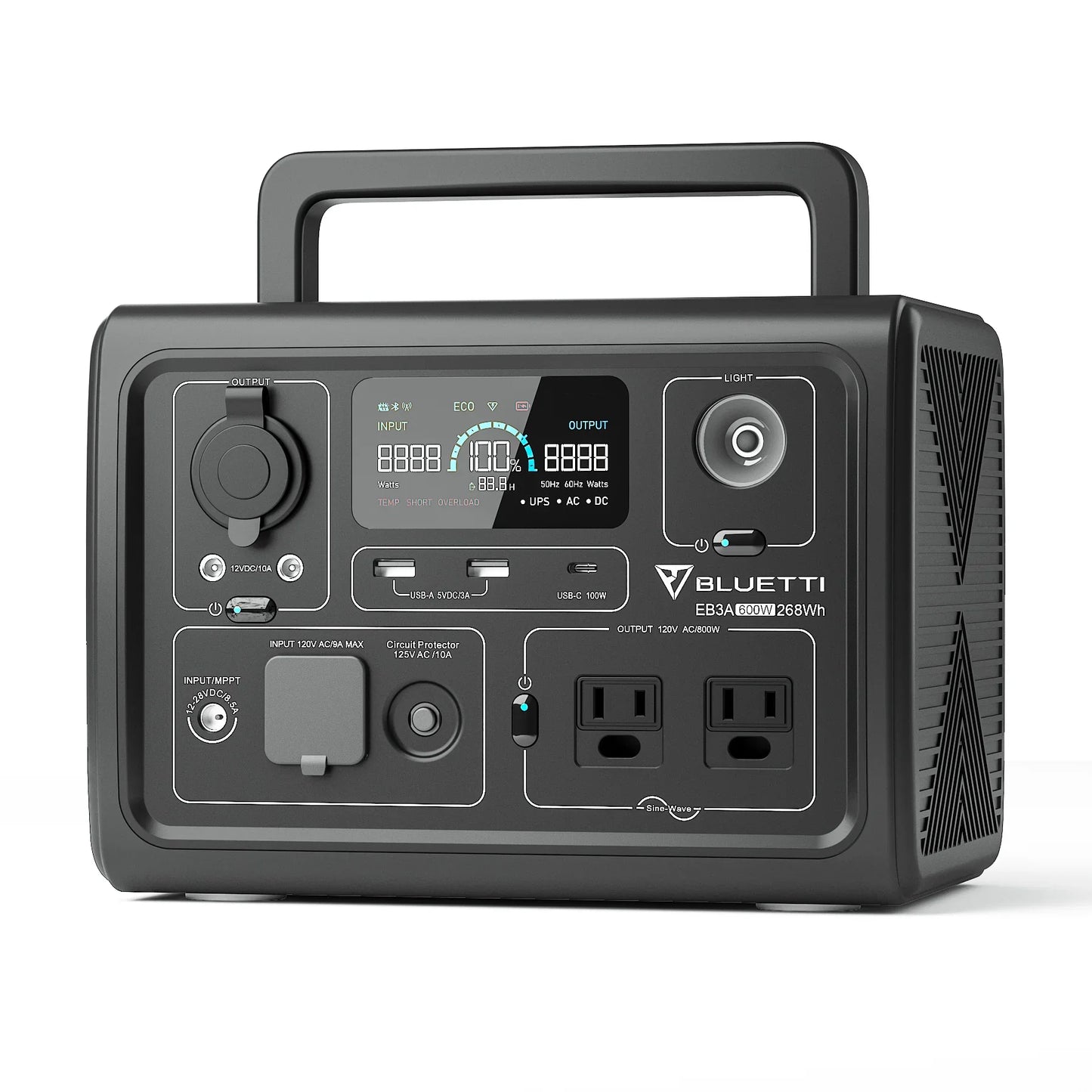 BLUETTI EB3A Portable Power Station | 600W (1200W Surge)