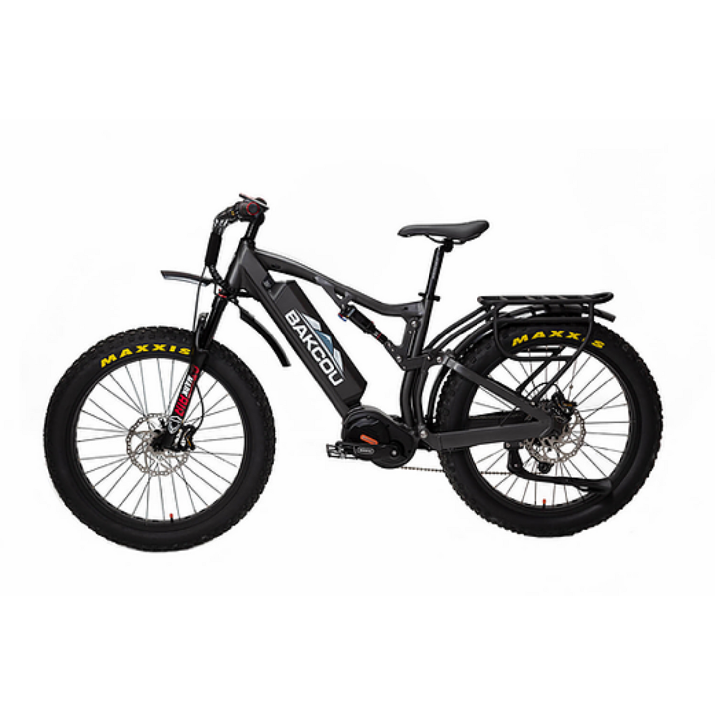 Bakcou Storm G2 Full Suspension Electric Hunting Bike Bafang Ultra Mid Drive Motor