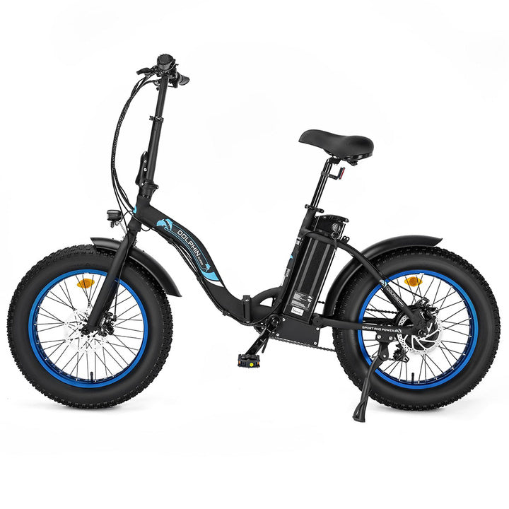 Ecotric Dolphin Long Distance Step Thru Folding Fat Tire Electric Bike w/ 500W