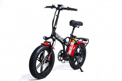 Green Bike Electric Bike Big Dog Extreme 20" Folding Fat Tire Ebike 750W 48V LCD Display
