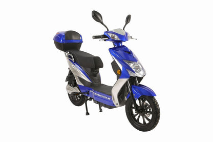 Xtreme Cabo Moped Cruiser Electric Scooter with Seat 48V 500W Ebike w/ Pedals