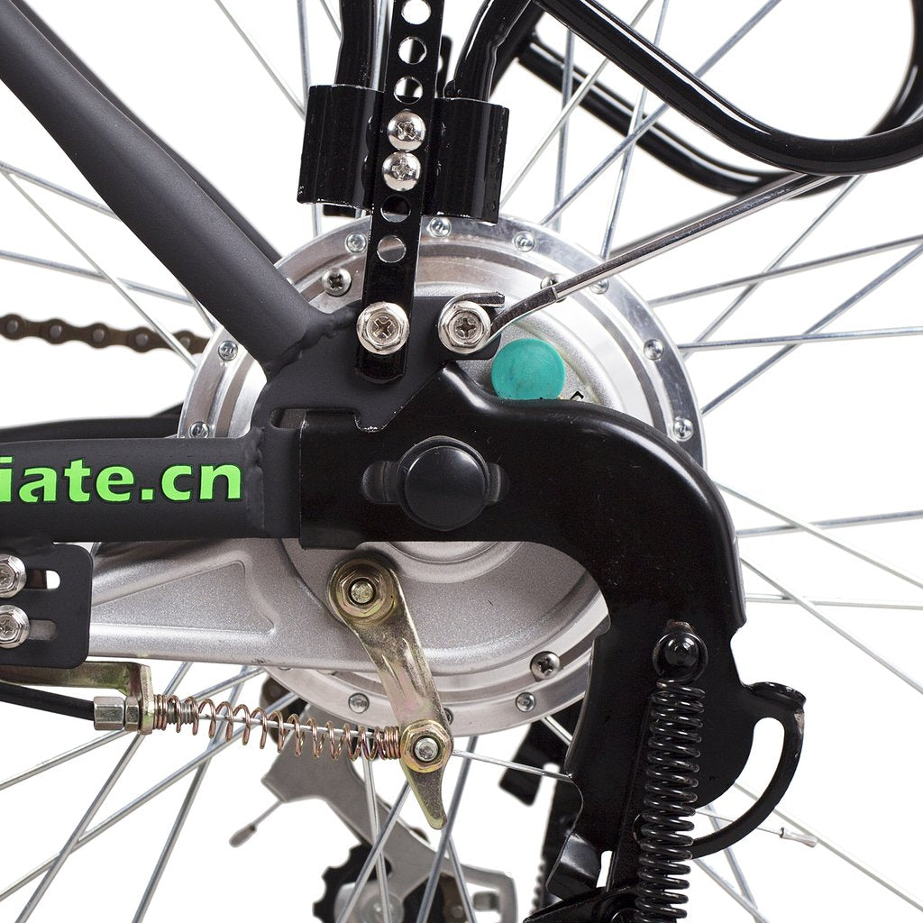 Nakto Camel City Electric Bicycle Men 26" Black with Basket