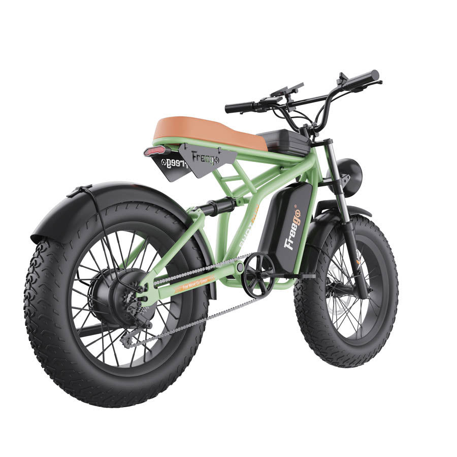 Freego F1 Pro(Camouflage Green) Fat Tires Off Road Electric Bike 1400W Powerful Motor 7 Speed Gears