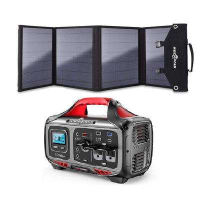 Rockpals Rockpower 500W Portable Power Station - Solar Generator for Camping Road Trip, Outdoor Adventure