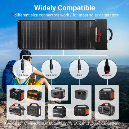 Rockpals RP081 - 60W Portable Solar Panel With Bracket