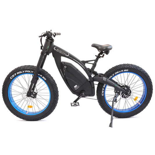 Ecotric Bison All Terrain Super Fat Tire Long Range Electric Bike 1000W Motor w/ Double Suspension For Max Comfort Off Road Riding