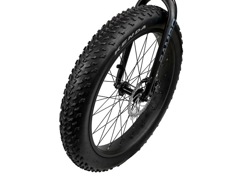 Rambo Pursuit 750Watt Mid Drive Motor 26"  Fat Tires 14Ah Battery Electric Hunting Bike