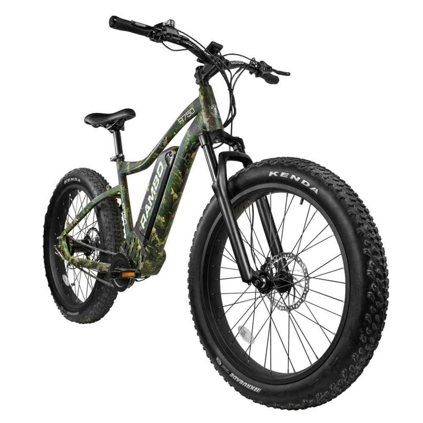 Rambo Roamer 750Watt Mid Drive Motor Fat Tire Electric Hunting Bike For Steep Hills