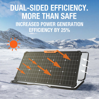 Jackery SolarSaga 80W Dual Sided Solar Panels - Waterproof and Dustproof - Compatible with All Power Stations