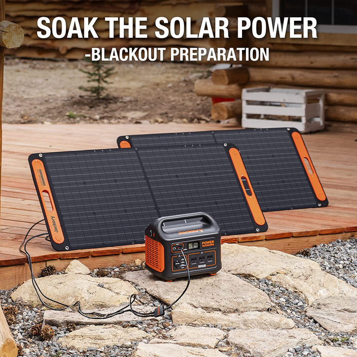 Jackery SolarSaga 100W Solar Panel - Best Paired With Explorer 290/550/880/1000/1500 Power Station, Foldable US Solar Cell Solar Charger with USB Outputs for Phones