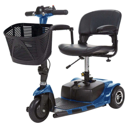 Vive Health 3 Wheel Lightweight Folding Mobility Scooter w/ Anti Flat Tires For Seniors