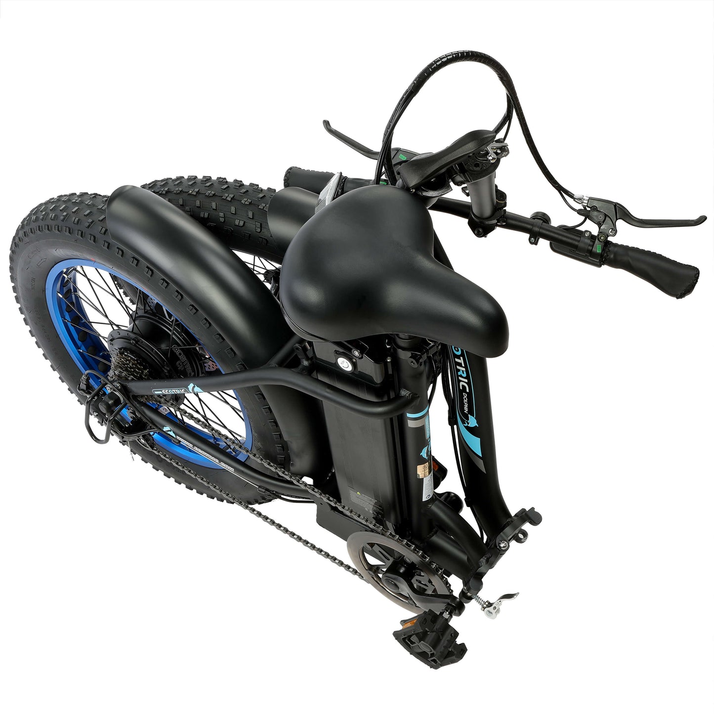 Ecotric Dolphin Long Distance Step Thru Folding Fat Tire Electric Bike w/ 500W