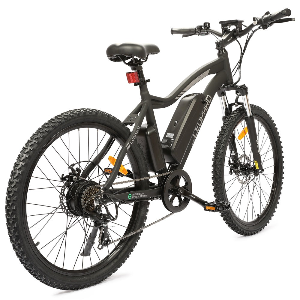 Ecotric Leopard All Terrain Tires Electric Mountain Bike - Suspension w/ Ultimate Comfort 500W - For Commuter, Trails, and Leisure Riders