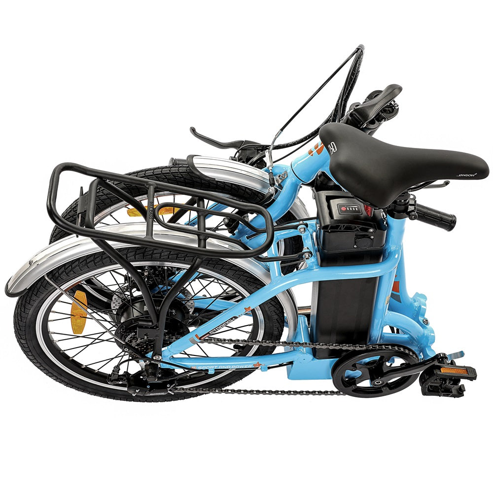 Ecotric Starfish Lightweight Folding & Easy To Carry Long Distance Step Thru Electric Bike For Shorter Commute, Leisure, and Trail Riders