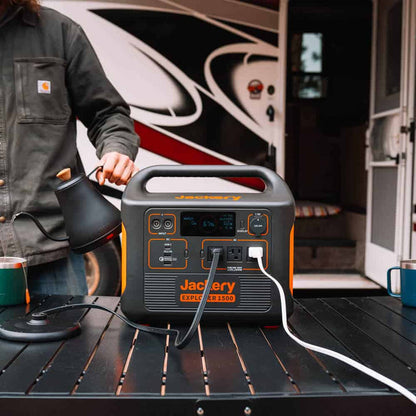 Jackery Explorer 1500 Portable Power Station - 3 x 110V/1800W AC Outlets, Solar Generator, for Home Use Backup, Emergency, RV Outdoor Camping