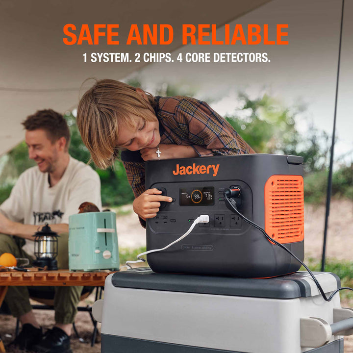 Jackery Explorer 2000 Pro Portable Power Station - 2160Wh Capacity with 3 x 2200W AC Outlets, Fast Charging, Solar Generator for Home Backup, Emergency, RV Outdoor Camping