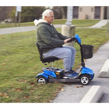 EV Rider CityCruzer 4-Wheel Folding Mobility Scooter - w/ Full Suspension, Thick 360° Swivel Saddle, Anti Flat Tires For Seniors
