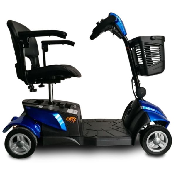 EV Rider CityCruzer 4-Wheel Folding Mobility Scooter - w/ Full Suspension, Thick 360° Swivel Saddle, Anti Flat Tires For Seniors