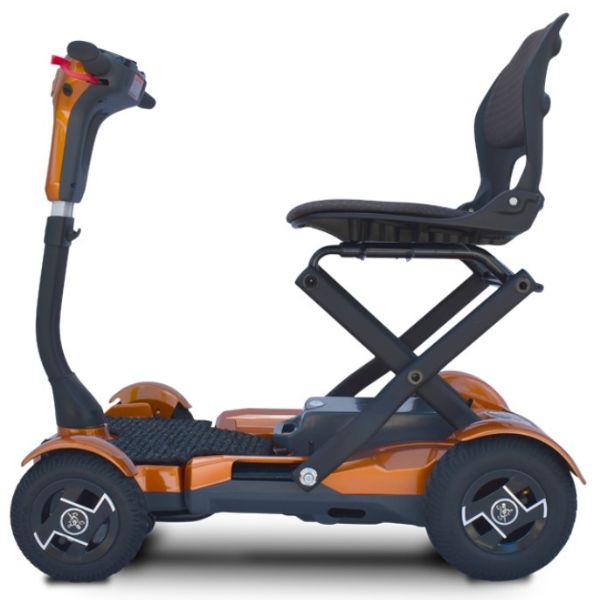 EV Rider TeQno Automatic Folding Mobility Scooter - Electromagnetic Safety Brakes 250lbs Weight Capacity