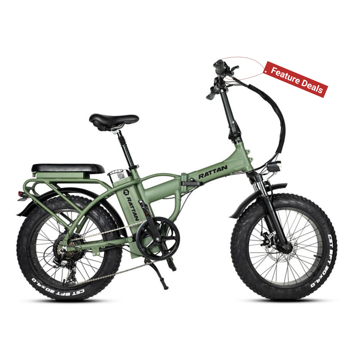 Rattan LM 750W Motor 48V 13AH Battery Fat Tire Foldable Electric Bike