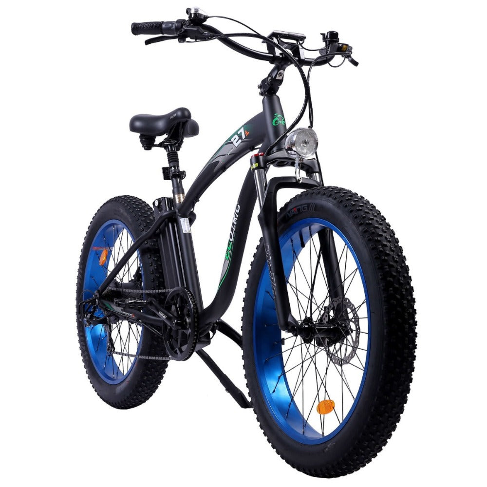 Ecotric Hammer Vintage Style Fat Tire Cruiser, Dual Seat Suspension For Max Comfort - 750W Motor For Powerful Retro Riders