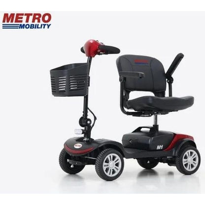 Metro Mobility M1 Portable 4-Wheel Foldable Mobility Scooter - Long Distance, 300lbs Weight Capacity w/ Flat Free Tires