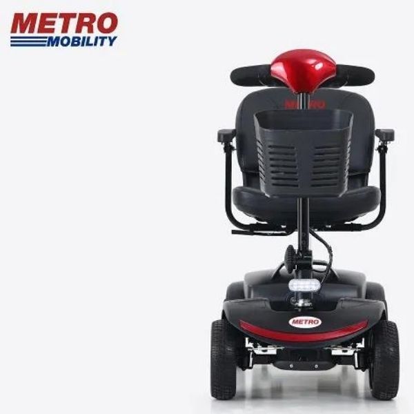 Metro Mobility M1 Portable 4-Wheel Foldable Mobility Scooter - Long Distance, 300lbs Weight Capacity w/ Flat Free Tires