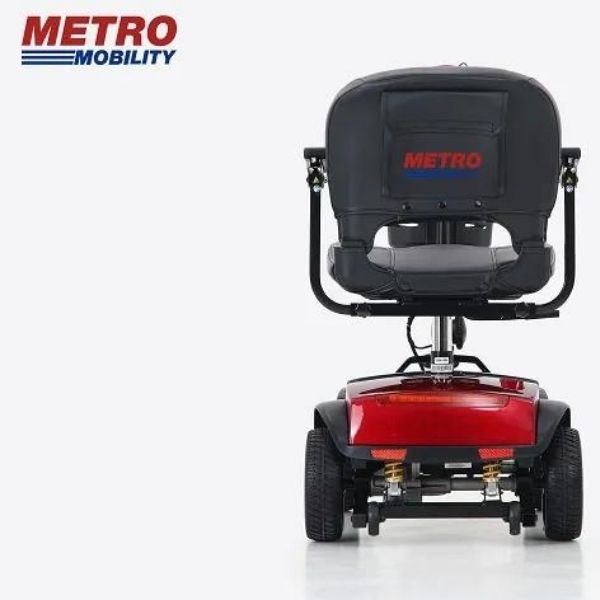 Metro Mobility M1 Portable 4-Wheel Foldable Mobility Scooter - Long Distance, 300lbs Weight Capacity w/ Flat Free Tires