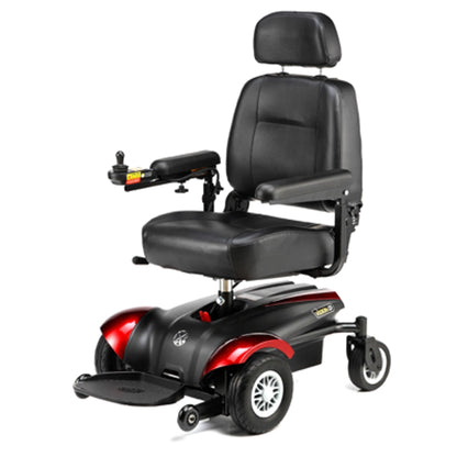 Merits P322 Vision CF Power Wheelchair - Breaks Down For Travel/Portable, w/ Anti Flat Tires, 300 Lbs Weight Capacity