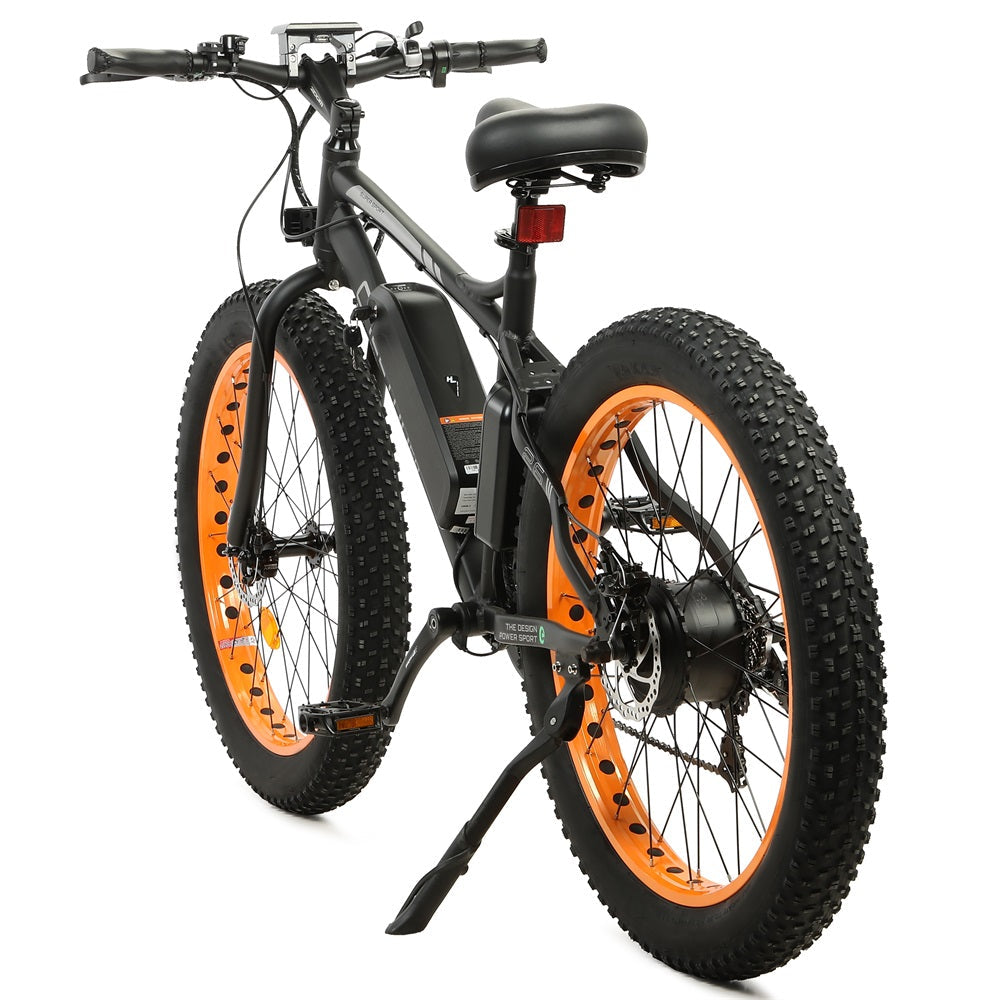 Ecotric Cheetah All Terrain Fat Tire Beach Snow Electric Bike w/ 500W Dual Disk Brakes For Safety and Powerful Braking