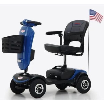 Metro Mobility Patriot 4 Wheel Mobility Scooter - Heavy Duty w Comfort Rear Suspension and Electromagnetic Brake System, 300 Lbs Weight Capacity