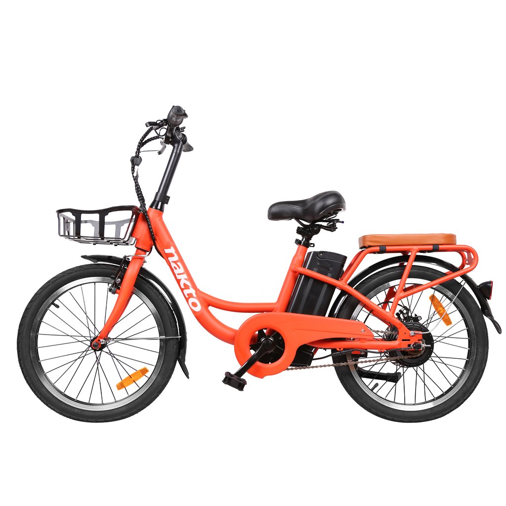 Nakto Pony Cargo Low Step Thru Electric Bicycle  36v 10Ah Lithium Battery 20" White