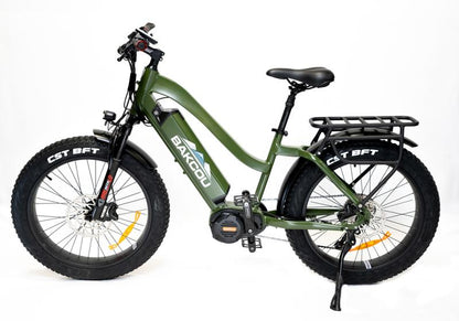 Bakcou Flatlander ST Frame Hunting Ebike Fat Tire Electric Mountain Bike 750w