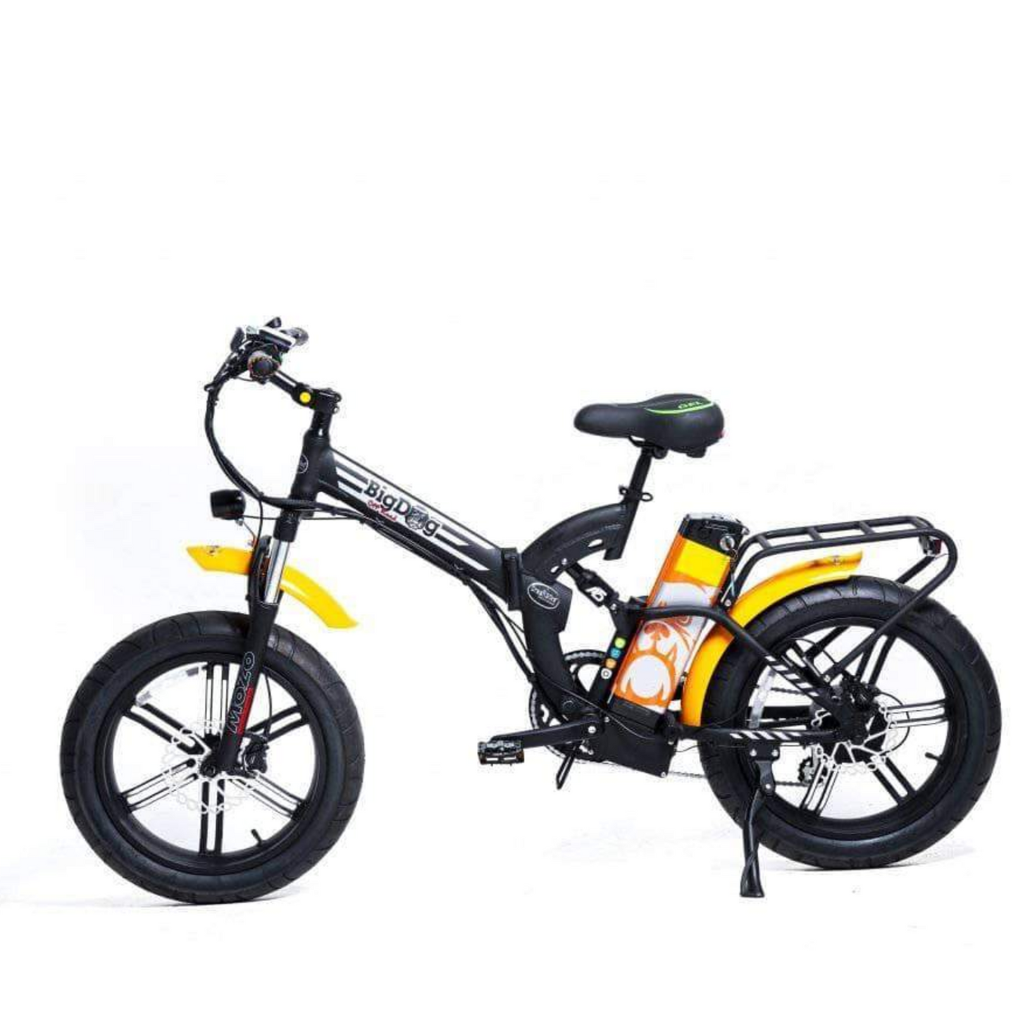 Green Bike Electric Bike Big Dog Off Road Fat Tire Folding Ebike 20" 48V 750Watt