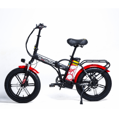 Green Bike Electric Bike Big Dog Extreme 20" Folding Fat Tire Ebike 750W 48V LCD Display