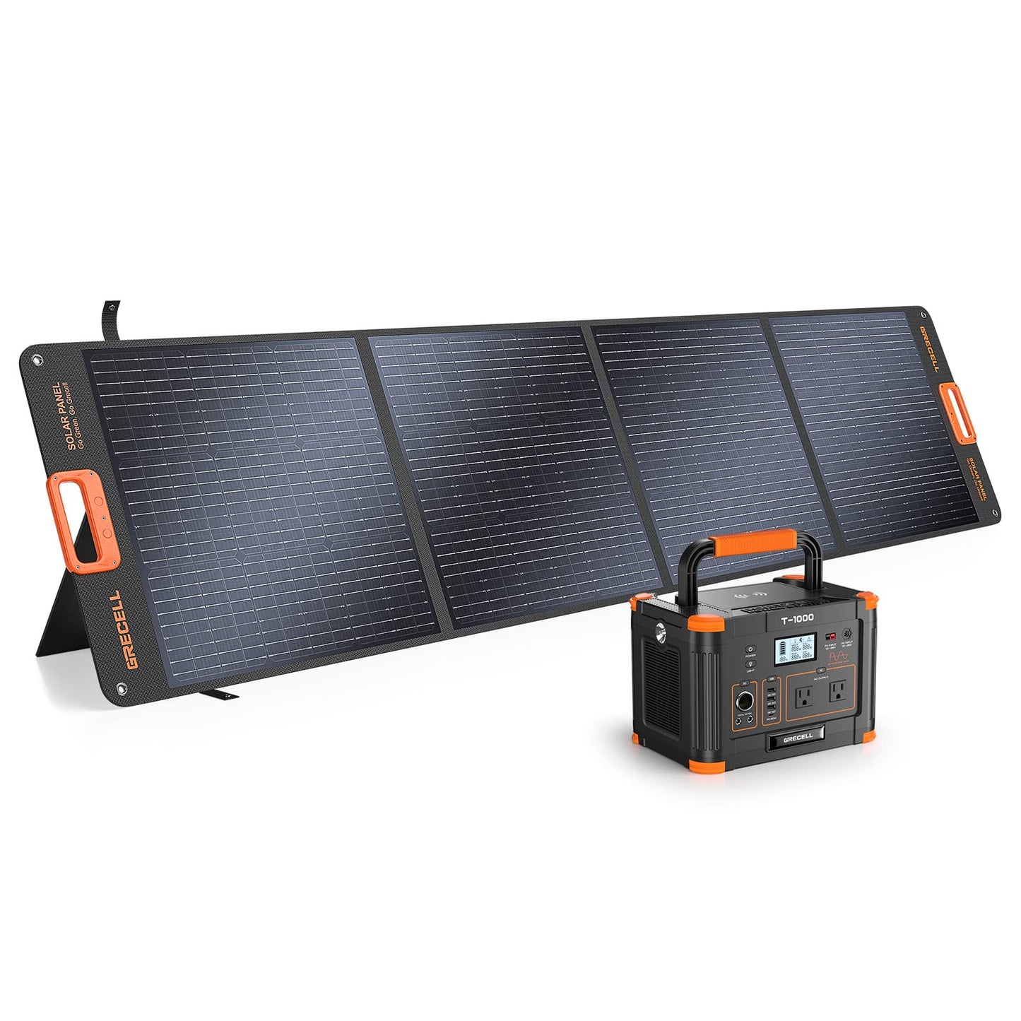 Portable Power Station 1000W with 200W Foldable Solar Panel