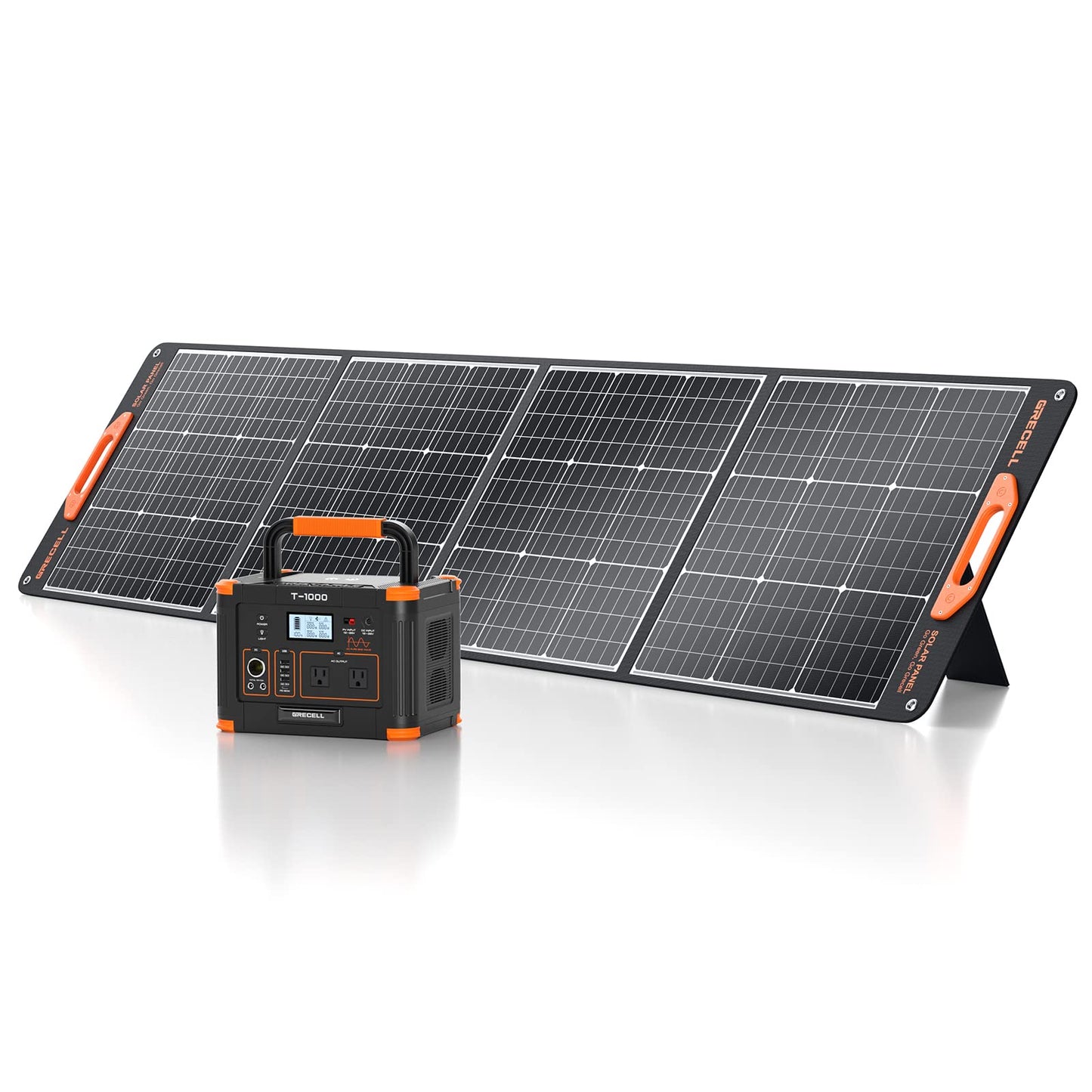 GRECELL 1000W Solar Generator with 200W PRO Portable Solar Panel