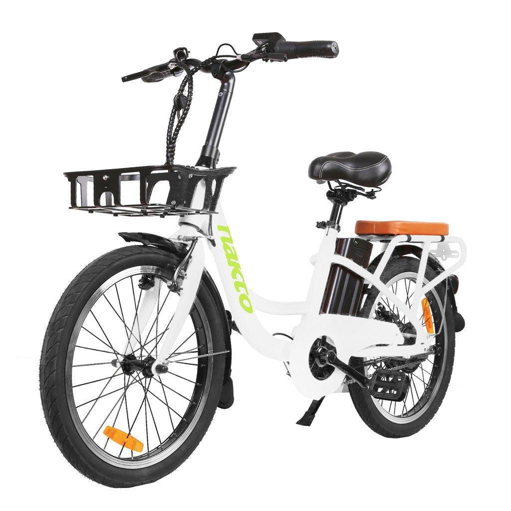Nakto Pony Cargo Low Step Thru Electric Bicycle  36v 10Ah Lithium Battery 20" White
