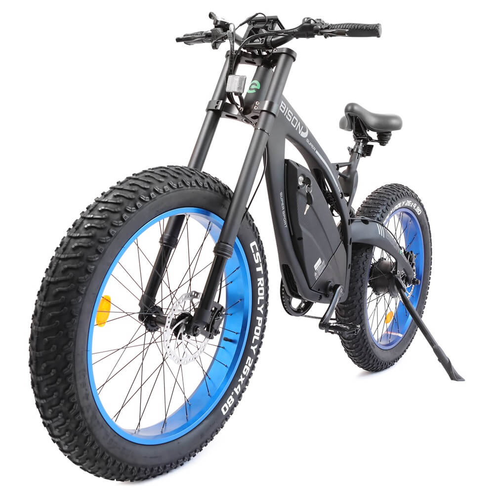 Ecotric Bison All Terrain Super Fat Tire Long Range Electric Bike 1000W Motor w/ Double Suspension For Max Comfort Off Road