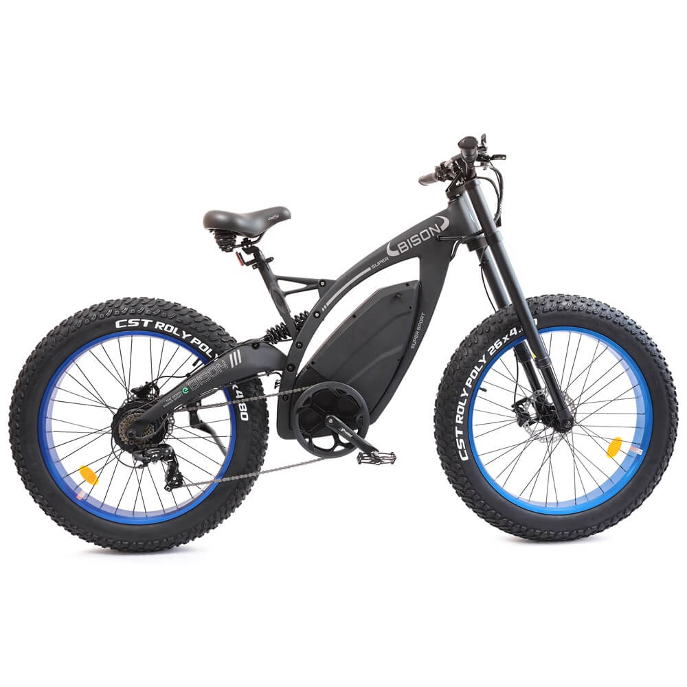 Ecotric Bison All Terrain Super Fat Tire Long Range Electric Bike 1000W Motor w/ Double Suspension For Max Comfort Off Road