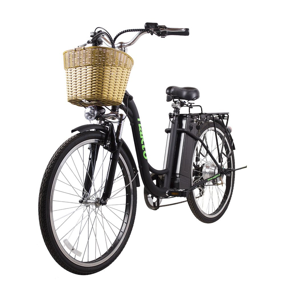 Nakto Camel City Step Thru Electric Bicycle 26" for Women with Basket
