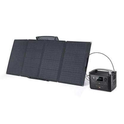 EcoFlow RIVER Pro + 160W Portable Solar Panel - Power Multiple Devices, for Camping, RV, Outdoors, Off-Grid