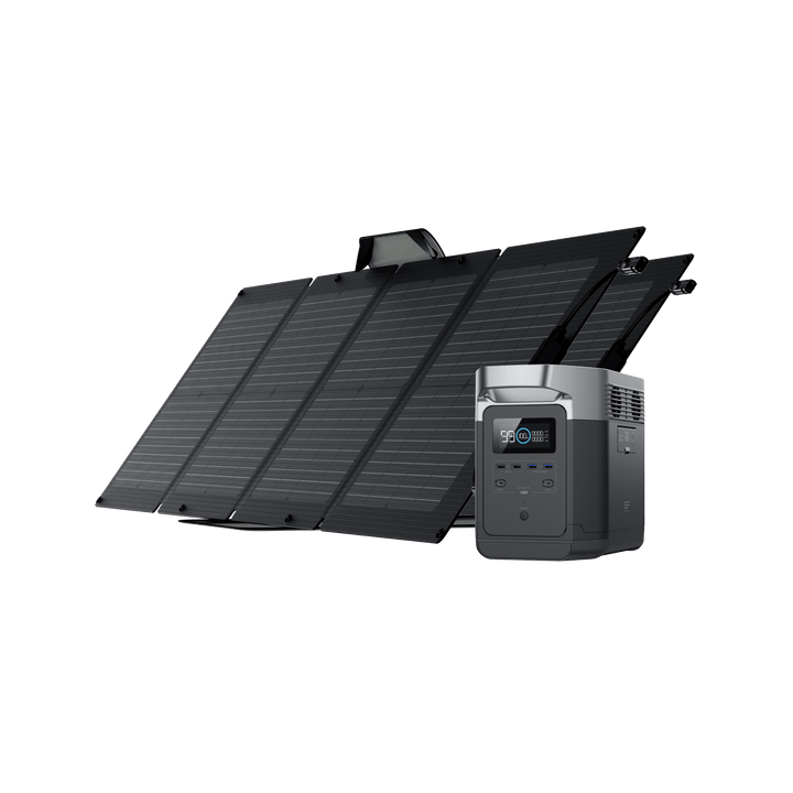EcoFlow DELTA 1300 + 220W Portable Solar Panel -  6 x 1800W AC Outlets, Solar Generator for Outdoor Camping and Home Backup