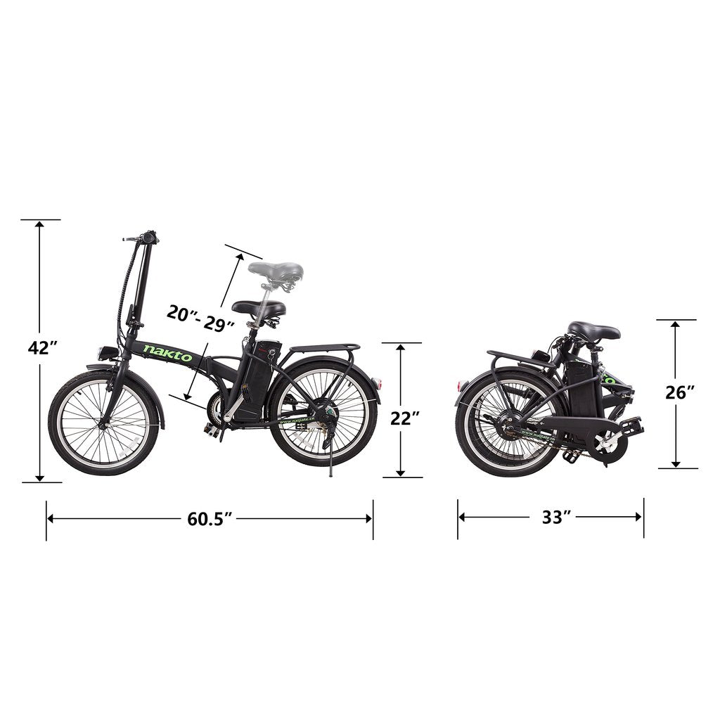 Nakto Fashion Electric Bicycle Folding 36V 250W Rear Hub  20"